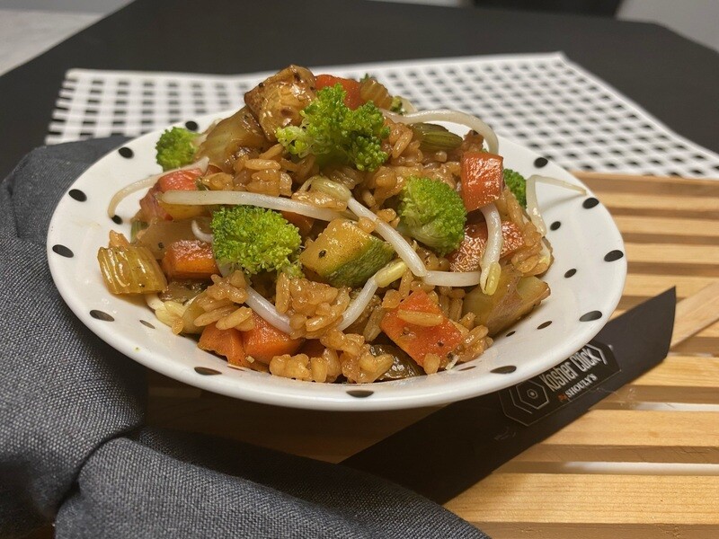 ARROZ CHINO CON BROCOLI