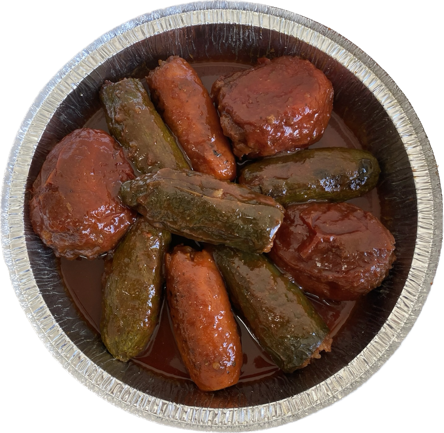CHILES, JITOMATES,  ZANAHORIAS Y CALABAZAS RELLENOS EN SALSA DE TAMARINDO, Tamaño: 4-6 PER