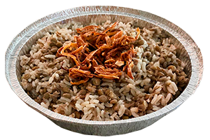 ARROZ CON LENTEJAS Y CEBOLLA CRUNCHY, Tamaño: 4-6 PER