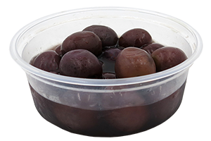 ACEITUNAS KALMATA NEGRA C/ HUESO, Tamaño: 1/4 Lt