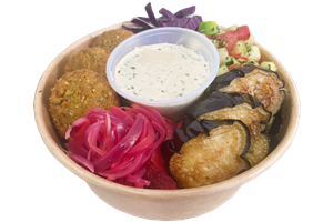 POWER MEDITERRANEAN FALAFEL BOWL CON ADEREZO TAHINI