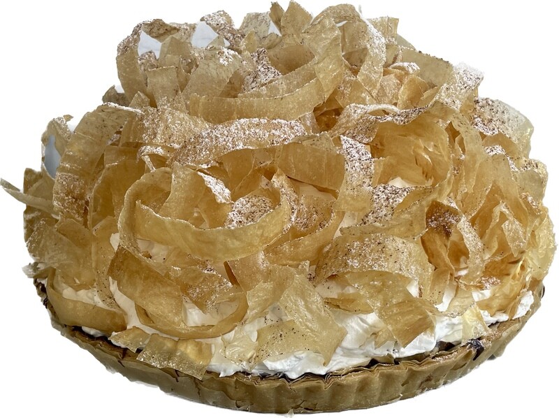 TARTA DE PLATANO CON FILA VOLADA