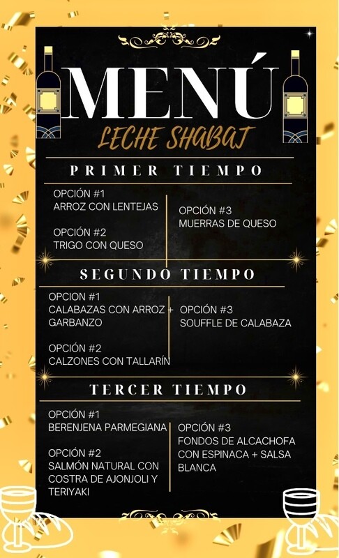 MENU PARA SHABAT LECHE