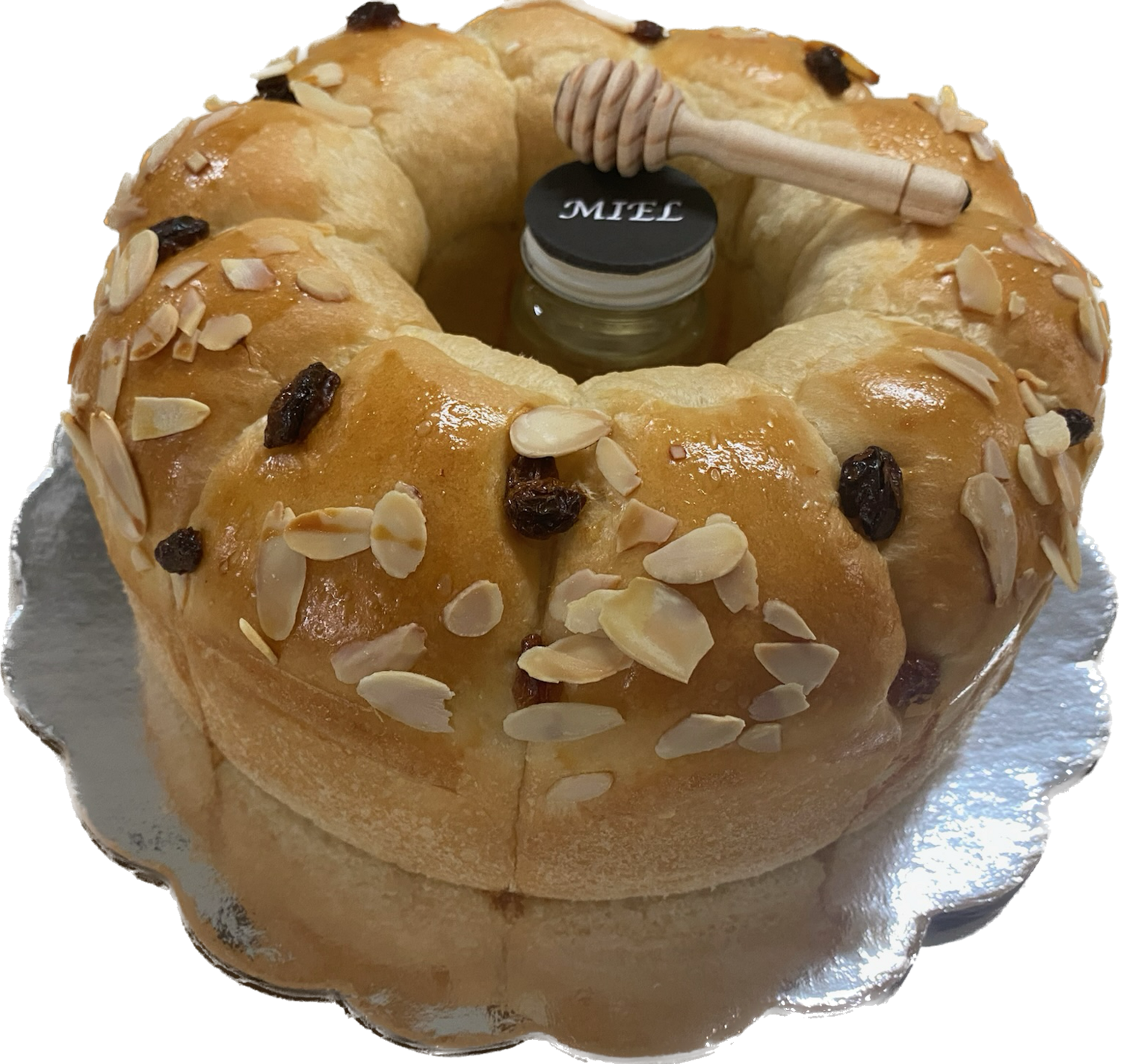JALA CON PASITAS Y ALMENDRAS EN ROSCA INCLUYE MIEL ROSH HASHANA