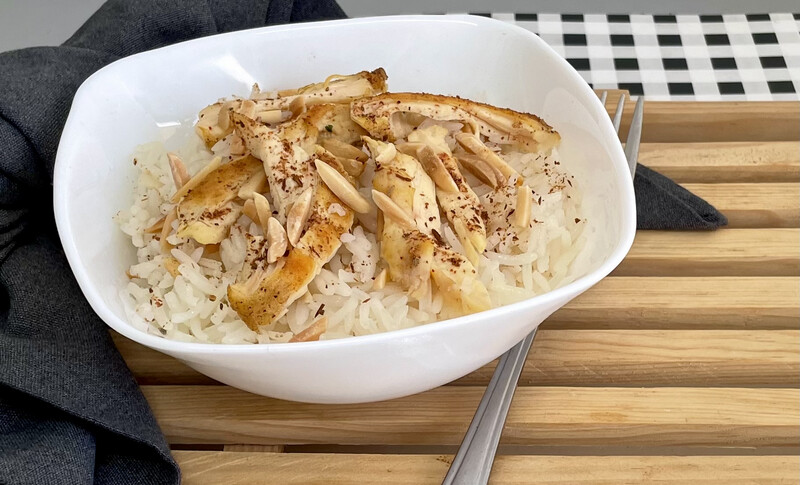 ARROZ CON PECHUGA DE POLLO Y ALMENDRA TOSTADA PESAJ
