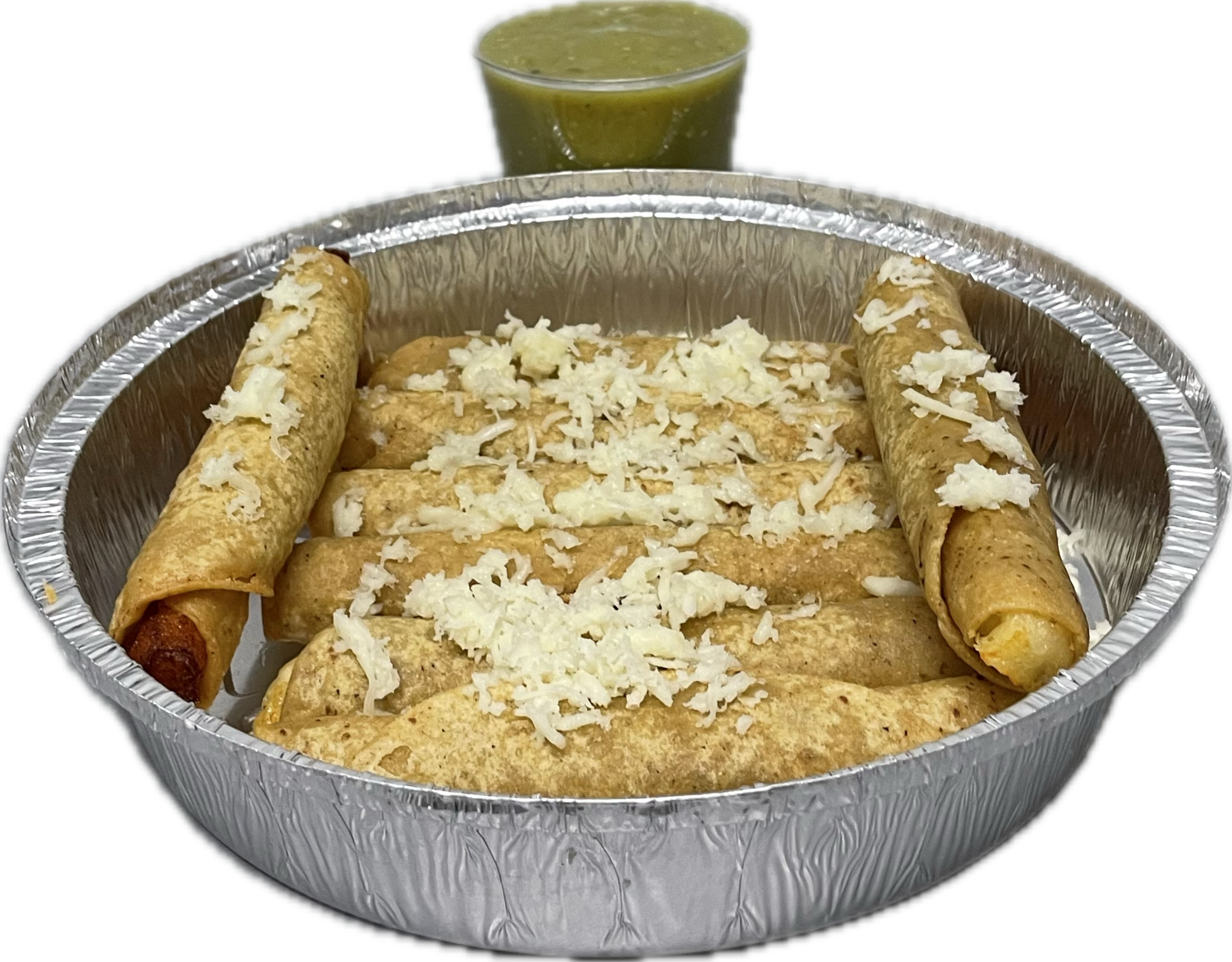 ENCHILADAS DE QUESO C/ SALSA VERDE(8 PZAS), Tamaño: 4-6 Per