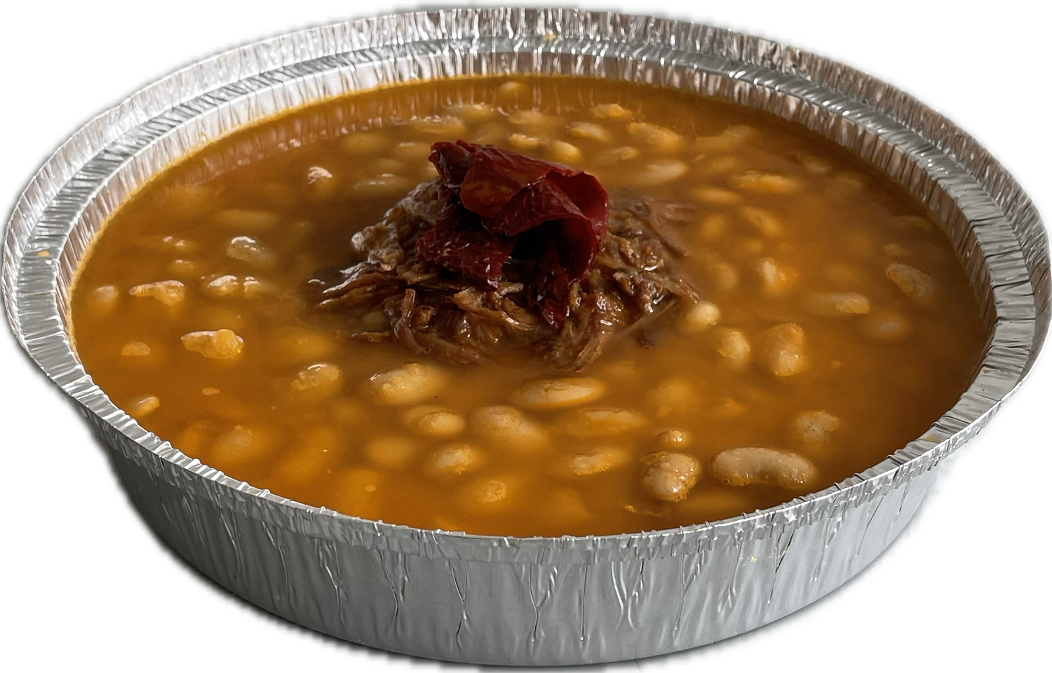 FRIJOLES BLANCOS CON CARNE Y CHILE ANCHO, Tamaño: 4-6 PER