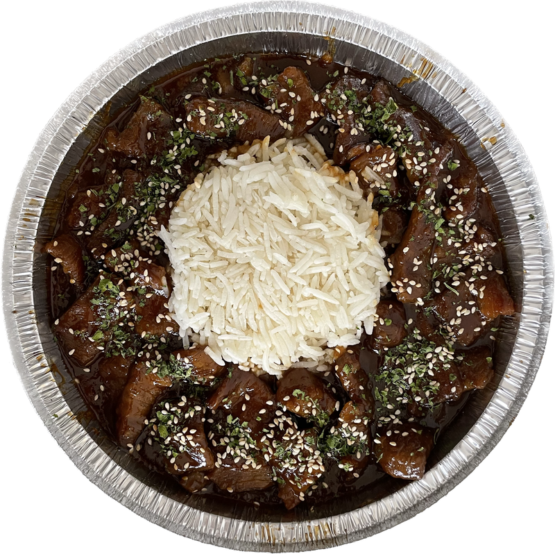 MONGOLEAN BEEF CON ARROZ BASMATI