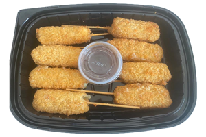 KUSHIAGES DE QUESO FRITOS CON SALSA 8 PIEZAS