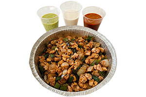 ALAMBRE DE POLLO O CARNE CON SALSAS INCLUYE TORTILLAS 1/2 KG