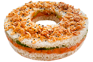 ROSCA DE SUSHI C/ TARTARA DE SALMON PEPINO Y AGUACATE 1.2 KG APROX