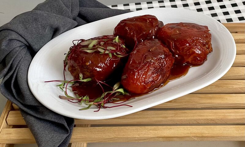 STUFFED TOMATOES W/ TAMARIND SAUCE