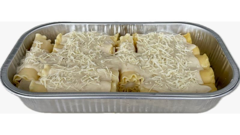 CANELONES GRATINADOS RELLENOS DE ESPINACA
