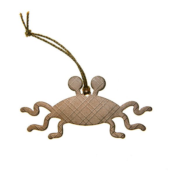Flying Spaghetti Monster Hanging Ornament - Gold Finish (single item)