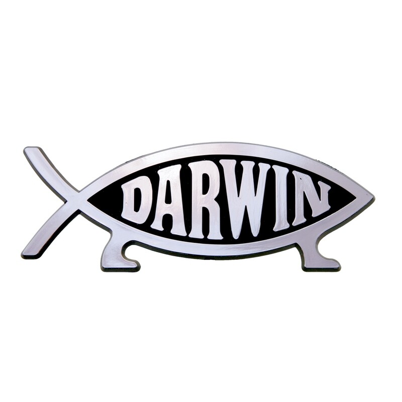 Darwin Fish Stick-on Car Emblem, ABS (10-Pack)