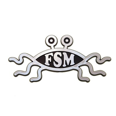 5" Flying Spaghetti Monster 3D Stick-on Car Emblem, ABS (10 pack)