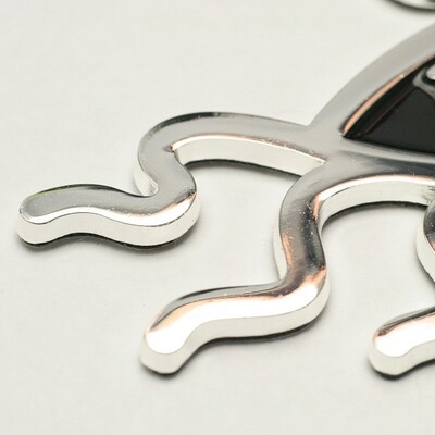 Solid Metal Flying Spaghetti Monster 3D Stick-on Emblem (single item)