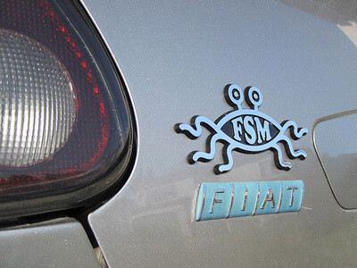 Flying Spaghetti Monster 3D Magnetic Emblem, ABS (10-Pack)