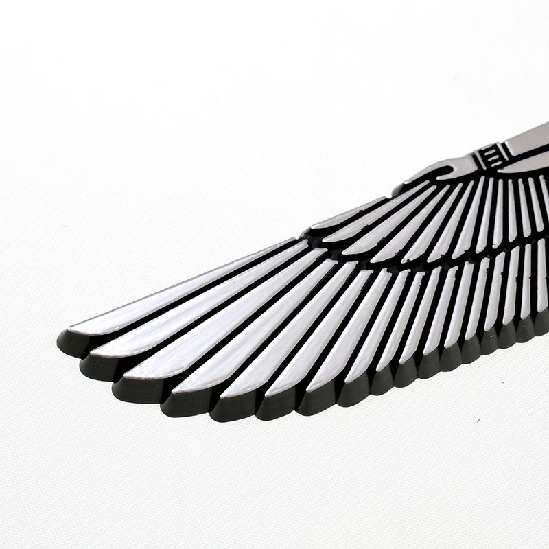Winged Isis Goddess 3D Chrome Car Emblem, 5.75in, ABS (10-Pack)