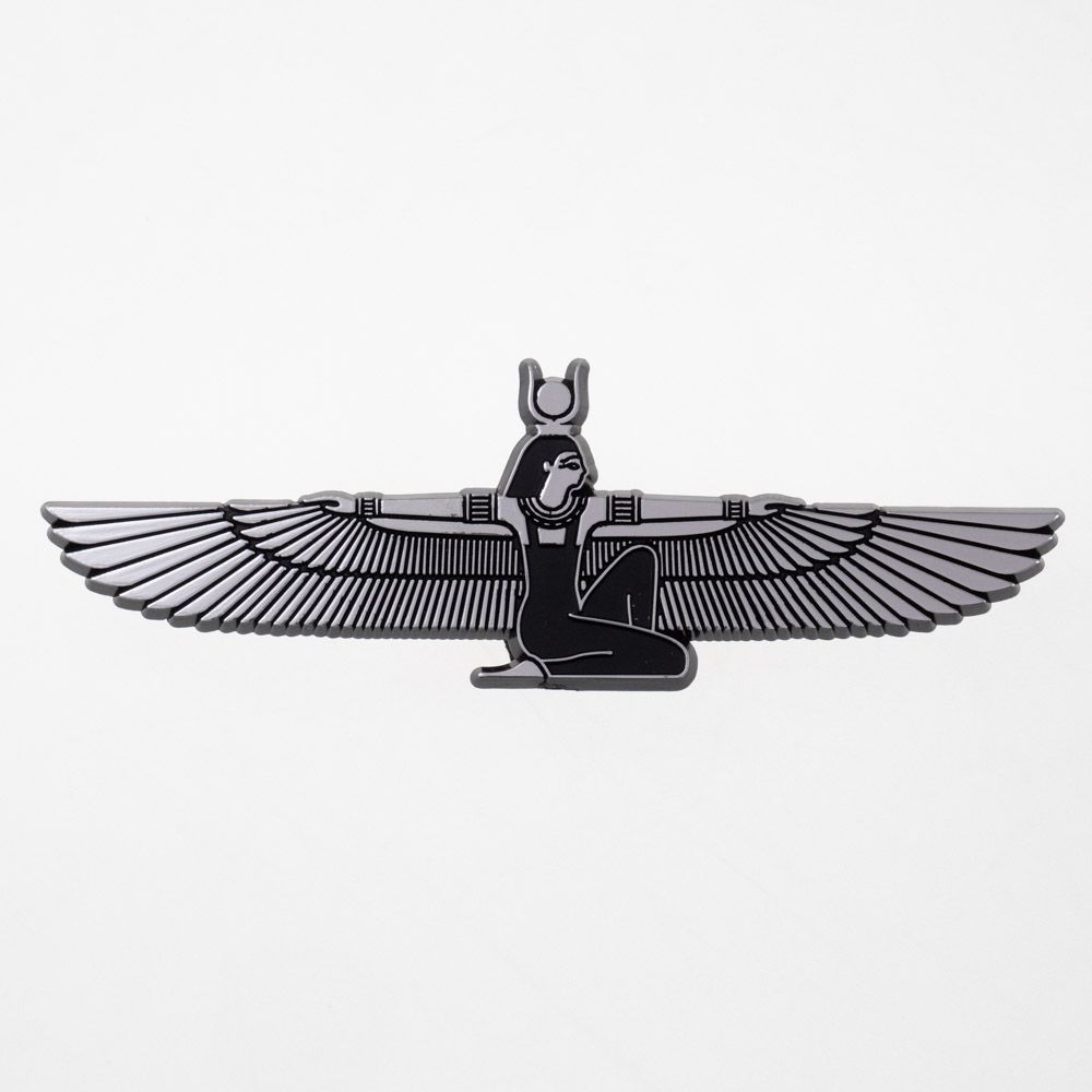 Winged Isis Goddess 3D Chrome Car Emblem, 5.75in, ABS (10-Pack)
