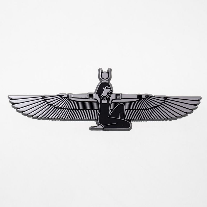 Winged Isis Goddess 3D Chrome Car Emblem, 5.75in, ABS (10-Pack)