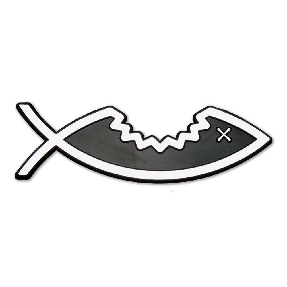 Fish Bite/Fish Food 3D Stick-on Emblem, 5in, ABS (10-Pack)