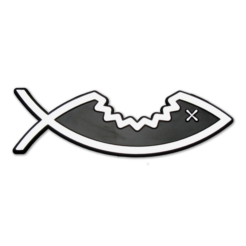 Fish Bite/Fish Food 3D Stick-on Emblem, 5in, ABS (10-Pack)