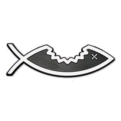 5" Fish Bite/Fish Food 3D Stick-on Emblem, ABS (10-Pack)