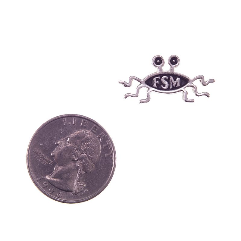 Flying Spaghetti Monster/FSM Shapely Lapel Pin, Gold (single item)
