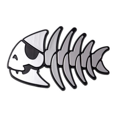 4.25" Jolly Pirate Fish Car Emblem, ABS (10 pack)