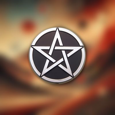 2.5" Pentacle 3D Stick-on Emblem, ABS (10-Pack)