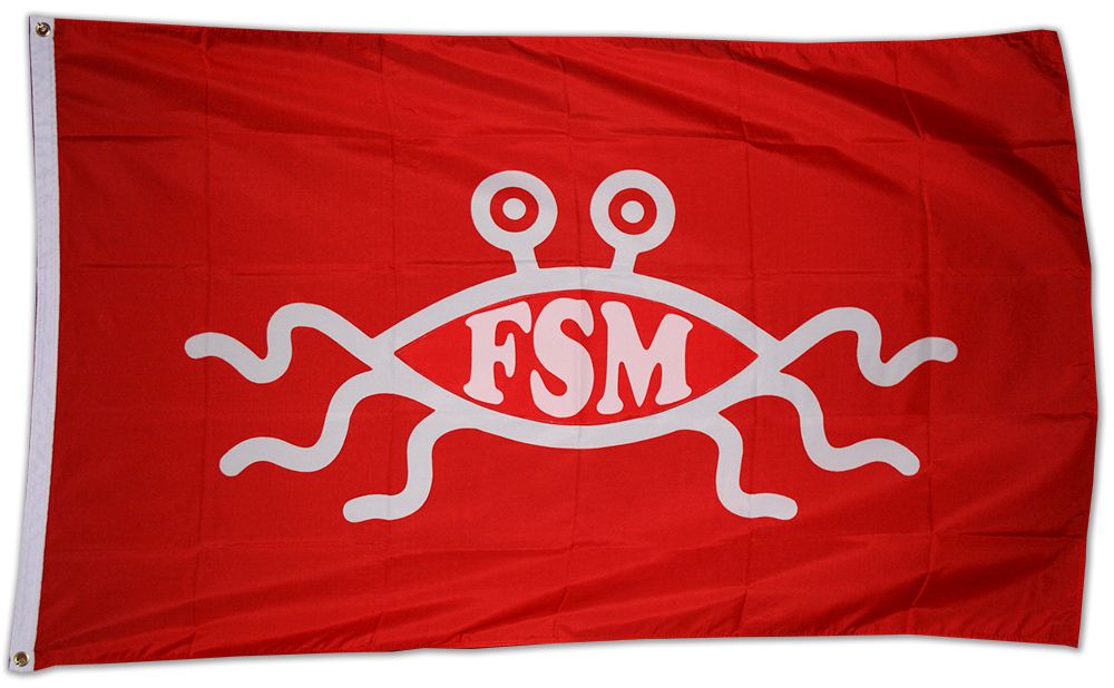 Flying Spaghetti Monster/FSM Flag, Large, 60in (single item)