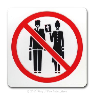 No Proselytizing Color 3D Door Sign - 10 pack