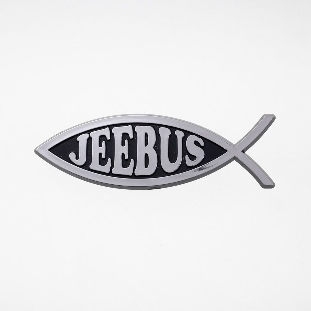 Jeebus 3D Stick-on Emblem, 5in, ABS (10-Pack)