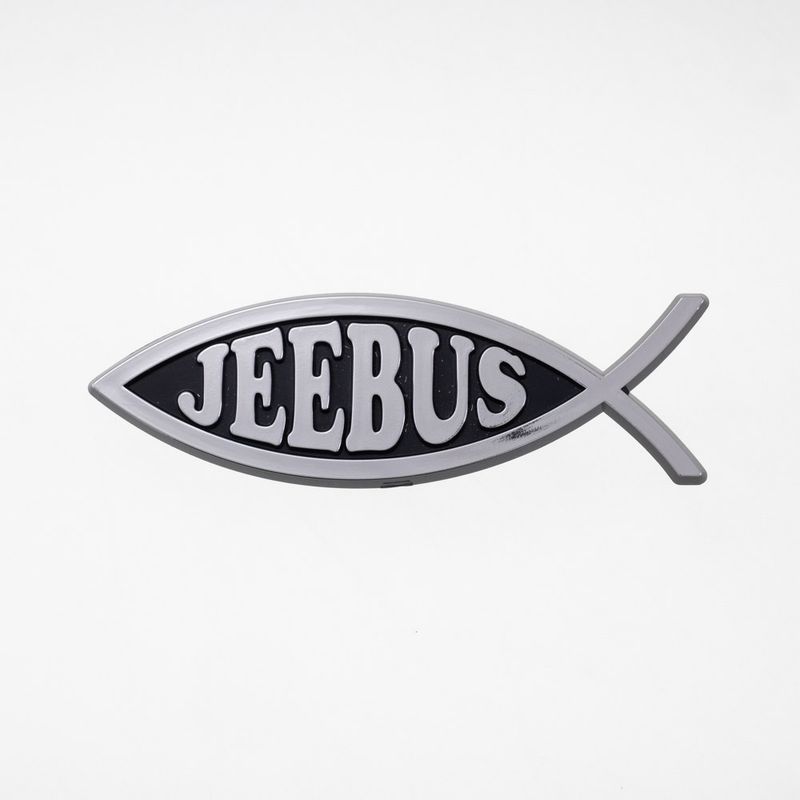 Jeebus 3D Stick-on Emblem, 5in, ABS (10-Pack)