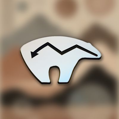 4.375" Spirit Bear 3D Stick-on Emblem, ABS (10-Pack)