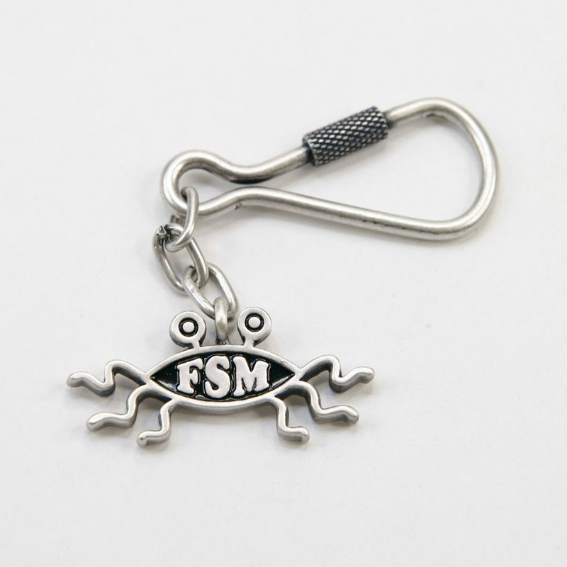 Flying Spaghetti Monster Keychain/Key Ring (single item)