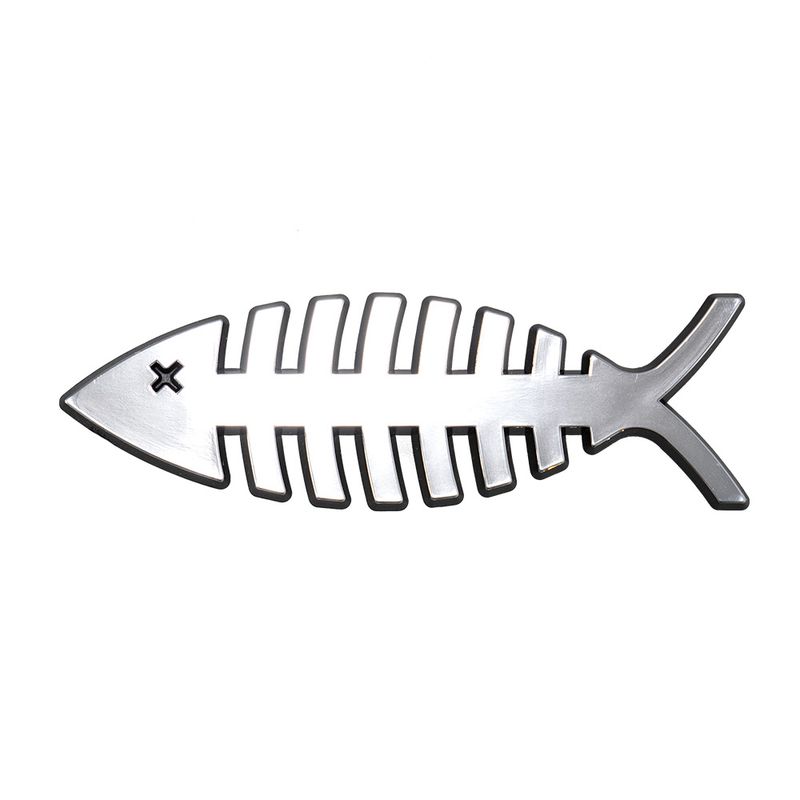 Dead Fish 3D Stick-on Emblem, 5in, ABS (10-Pack)