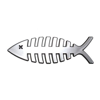 5" Dead Fish 3D Stick-on Emblem, ABS (10-Pack)