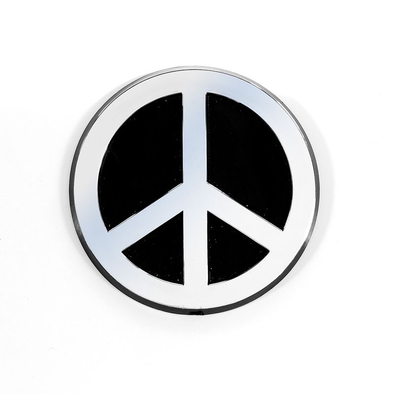 Peace Sign 3D Stick-on Emblem, 2.5in, ABS   (10-Pack)