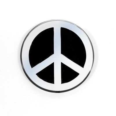 Peace Sign 3D Stick-on Emblem, 2.5in, ABS   (10-Pack)