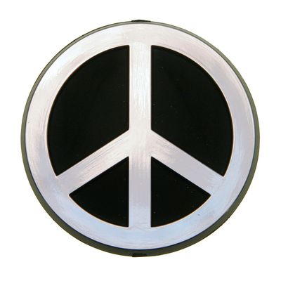 Peace Sign 3D Stick-on Emblem, 4in, ABS (10-Pack)