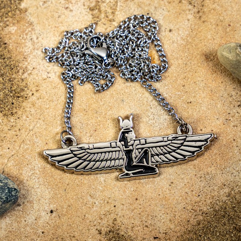 Egyptian Isis Goddess Medallion/Amulet-style Necklace (single item)