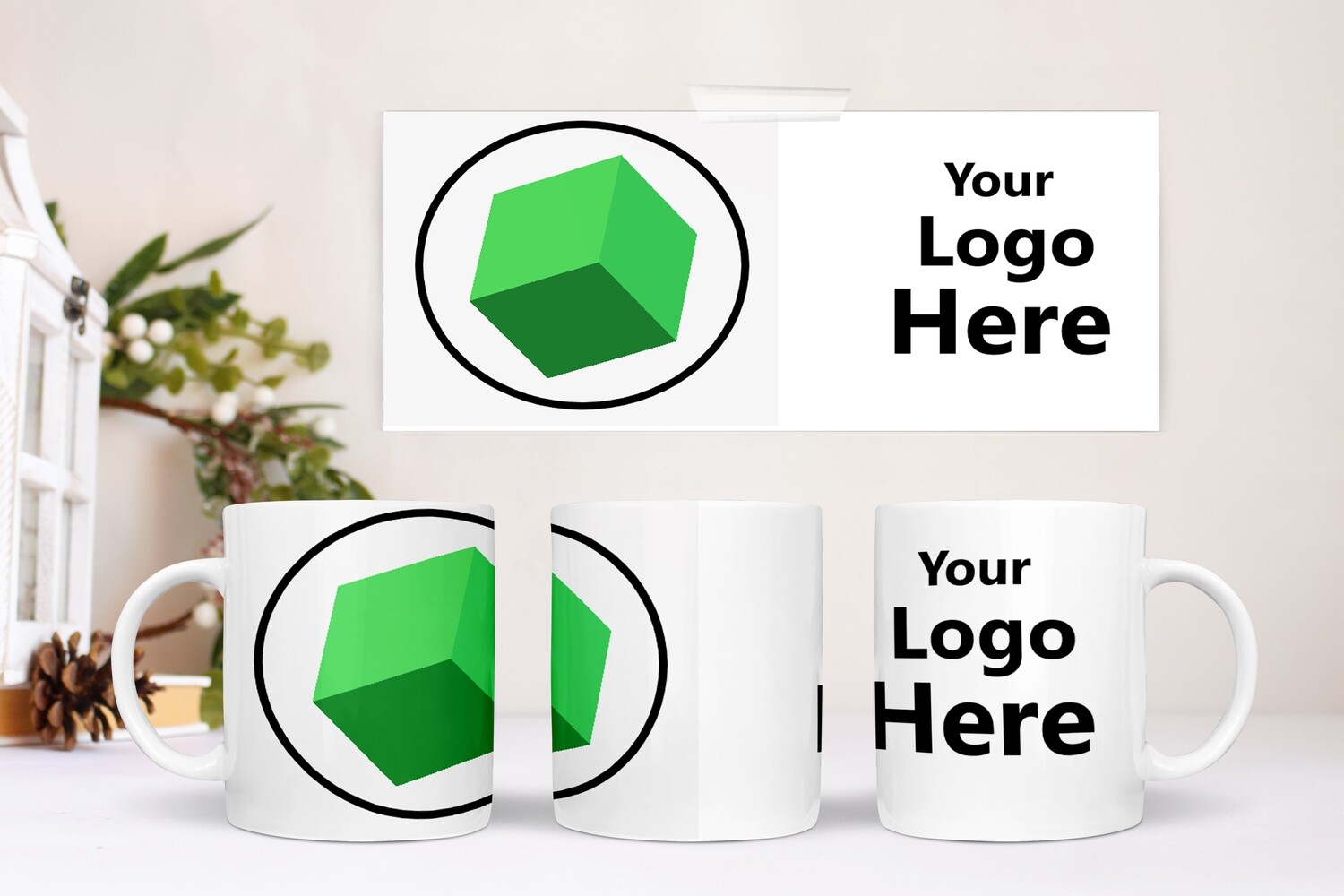 Business Logo, 11 oz. Ceramic Mug