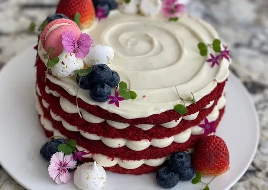 Red Velvet Cake with Cream Cheese Frosting