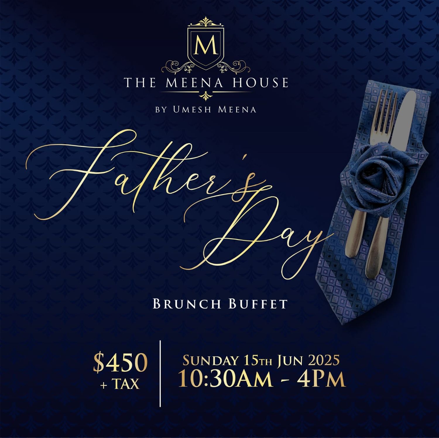 Father&#39;s Day -  Brunch, 15th June 2025 - 11:00am to 3:30pm