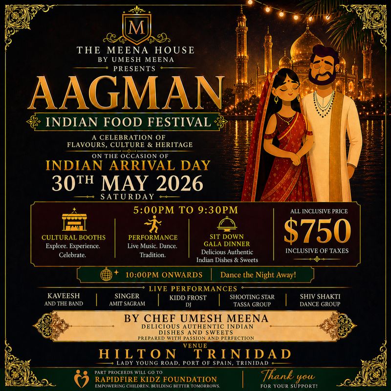 "AAGMAN" – A Bollywood Heritage Night 30th May | From 5PM onwards - HILTON Trinidad