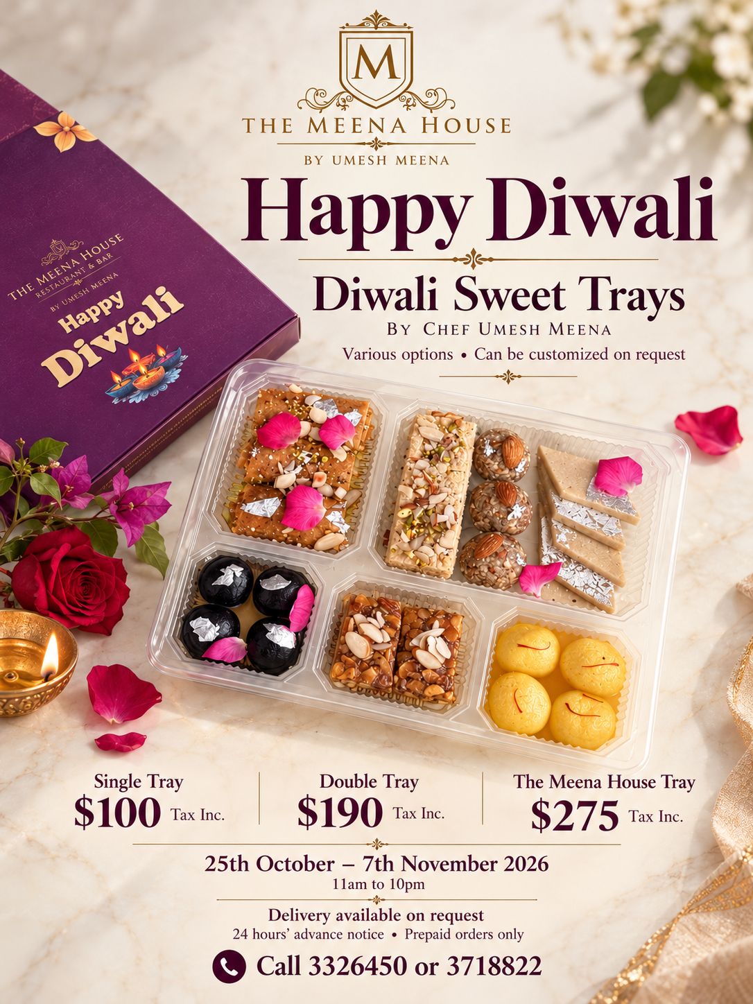 Hand Crafted Diwali Sweet Tray - By Chef Umesh Meena