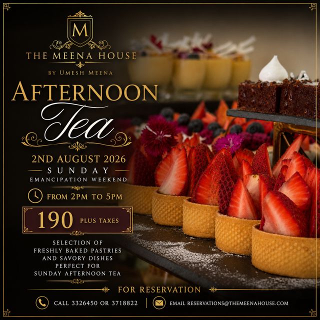 Emancipation Weekend Afternoon Tea Buffet, 2 August 2026 2PM TO 5PM
