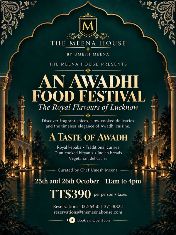 AN AWADHI FOOD FESTIVAL WEEKEND 25TH &amp; 26TH OCTOBER 2026 - 11:00AM to 4:00PM